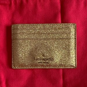 Kate Spade Gold Shimmer Card Holder